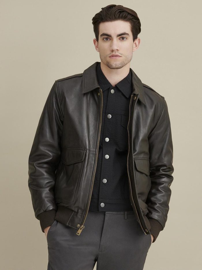 Chris brown leather jacket for men - Image 2
