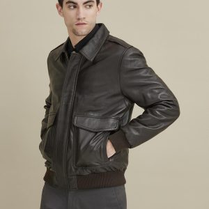 Chris brown leather jacket for men