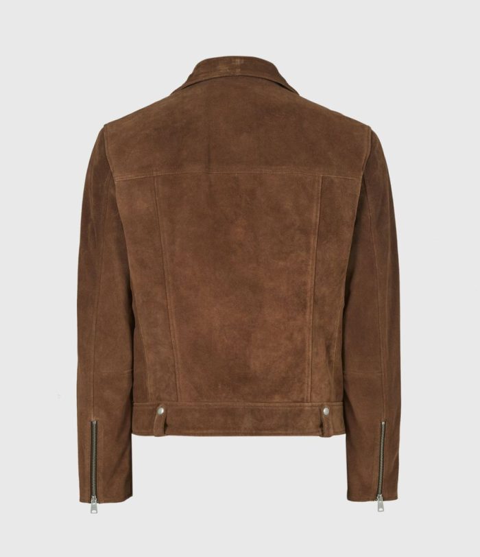 Neko brown suede biker jacket for men - Image 4