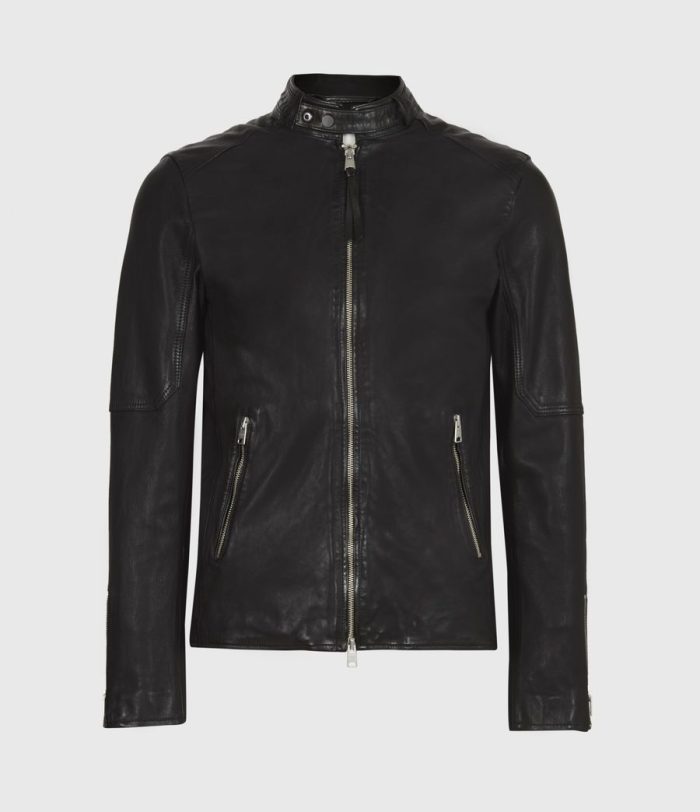 Cora black leather jacket for men - Image 2