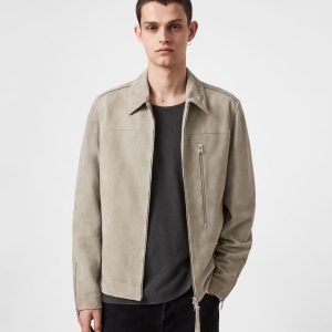 Eadric grey suede jacket for men