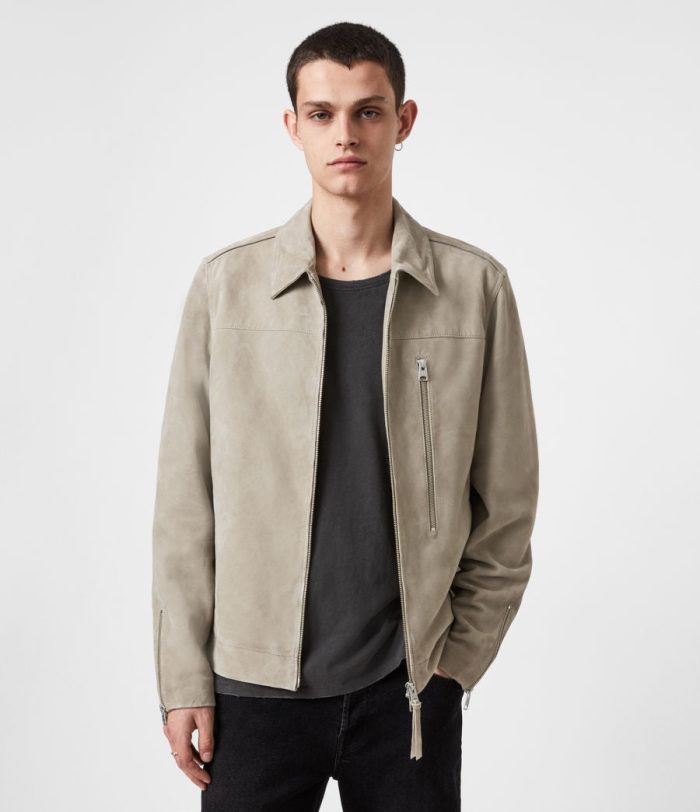 Eadric grey suede jacket for men