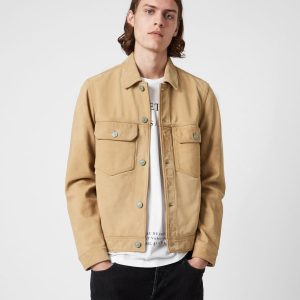 Santi brown leather jacket for men