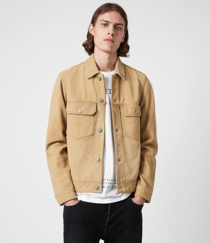 Santi brown leather jacket for men