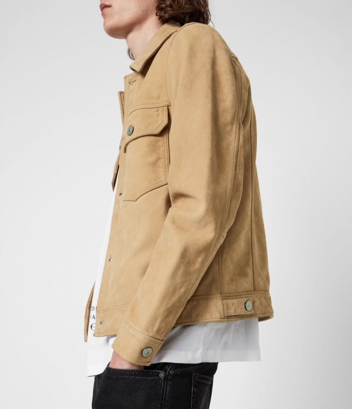 Santi brown leather jacket for men - Image 3
