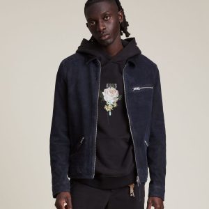 Terence suede blue jacket for men
