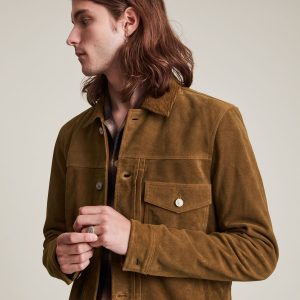 Ashbrook suede brown jacket for men