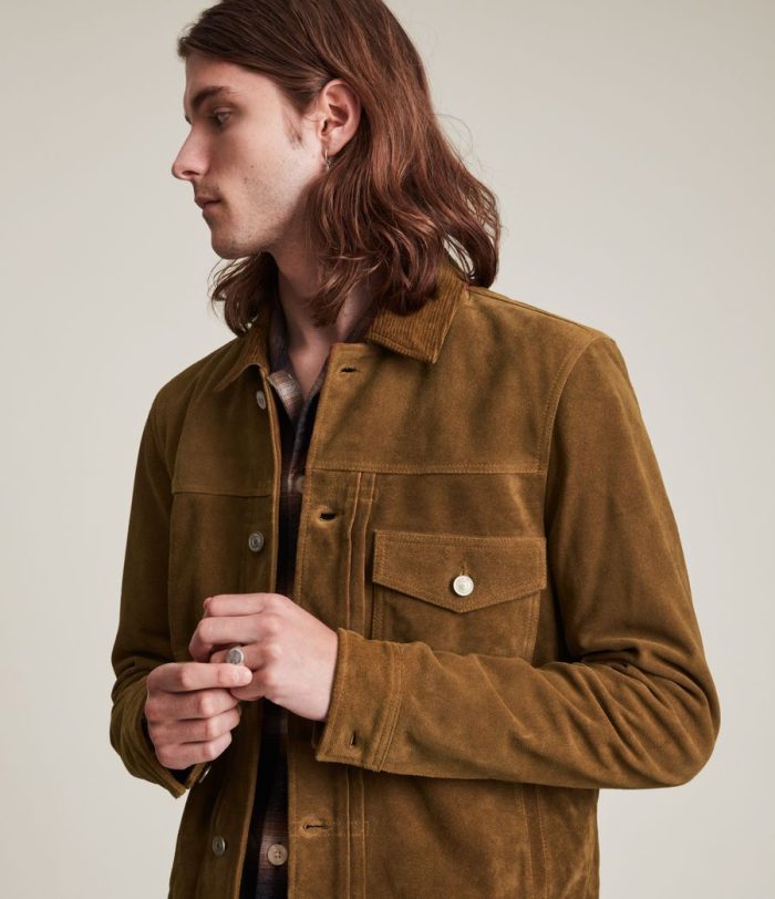 Ashbrook suede brown jacket for men