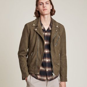 Niles brown leather biker jacket for men