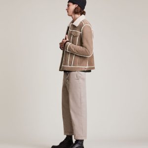 Hayle shearling mocha jacket for men