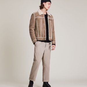 Hayle shearling mocha jacket for men - Image 4