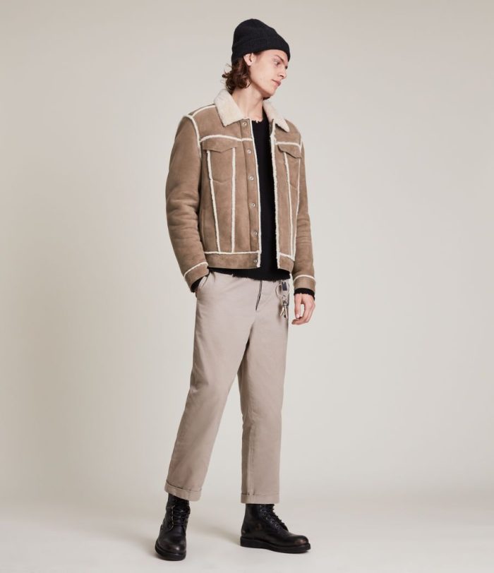 Hayle shearling mocha jacket for men - Image 4