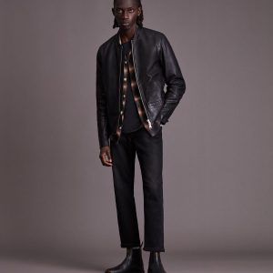Gates black leather jacket for men - Image 3