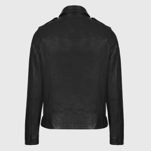Monza black leather jacket for men - Image 3