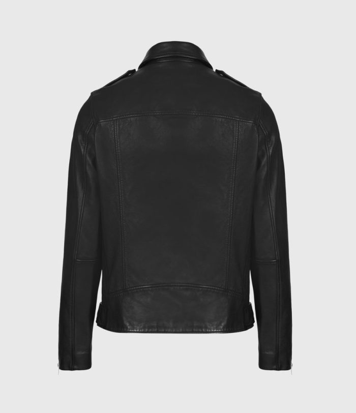 Monza black leather jacket for men - Image 3