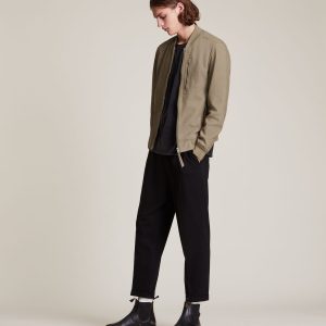 Stones nubuck bomber taupe jacket for men - Image 4