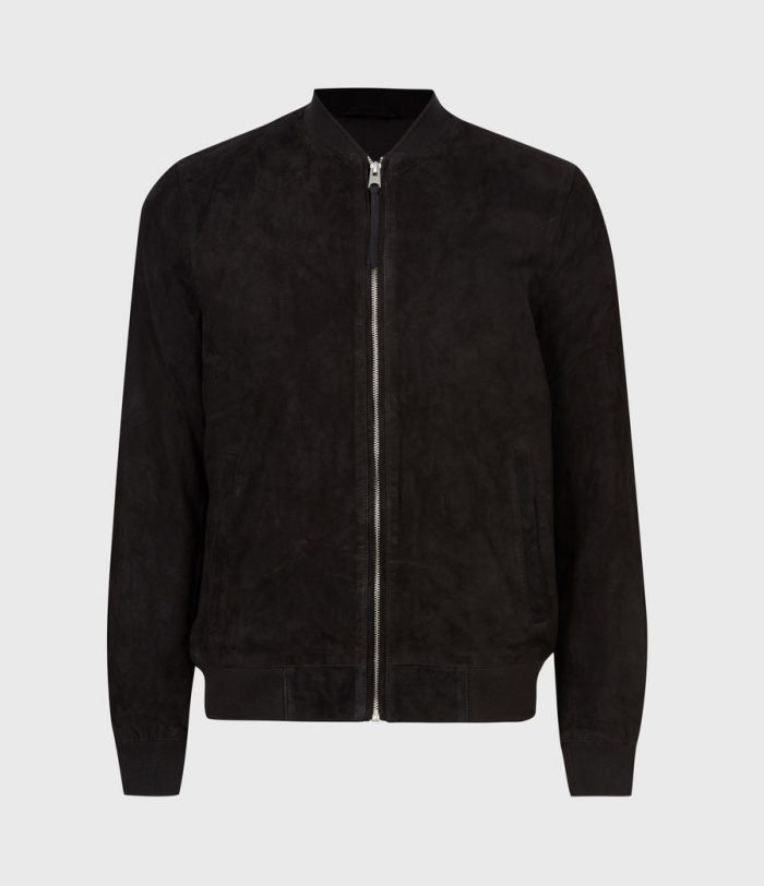 Ronan black suede bomber jacket for men - Image 2