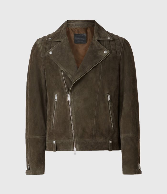 Whelan suede biker brown jacket for men - Image 3