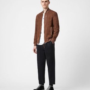 Kemble suede bomber brown jacket for men
