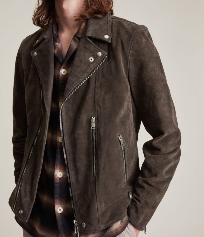 Neko suede biker brown jacket for men - Image 3