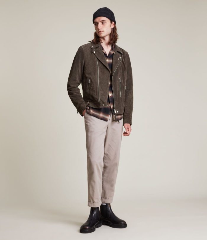 Neko suede biker brown jacket for men