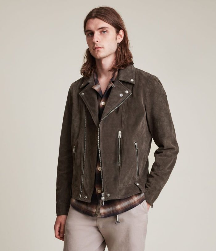 Neko suede biker brown jacket for men - Image 4