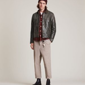 Naru black leather jacket for men - Image 4