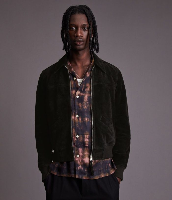 Halcrow suede leather black jacket for men - Image 4