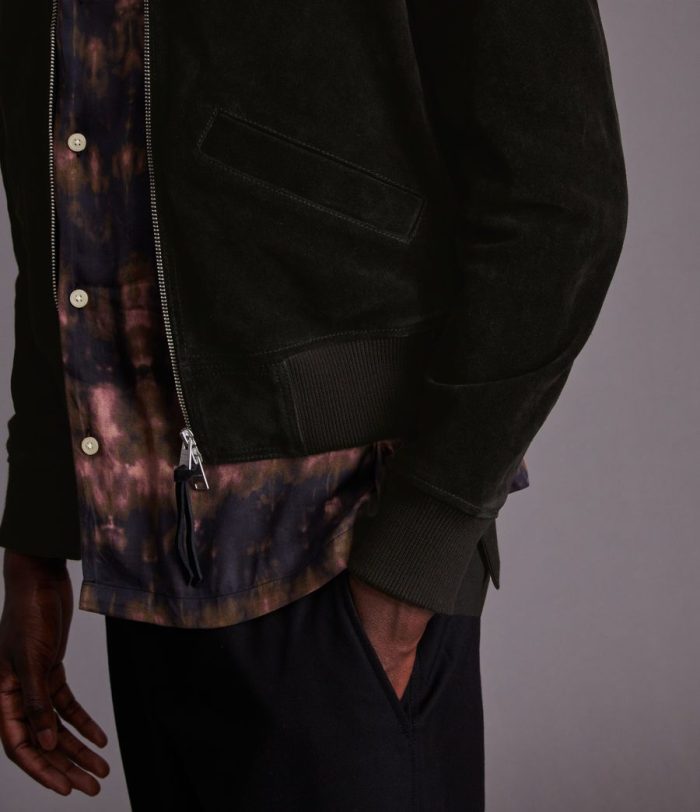 Halcrow suede leather black jacket for men - Image 3