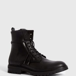Olin black leather boots for men - Image 4