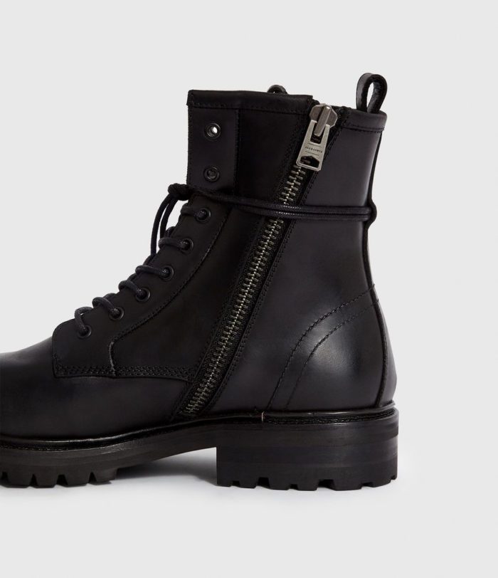 Olin black leather boots for men - Image 3