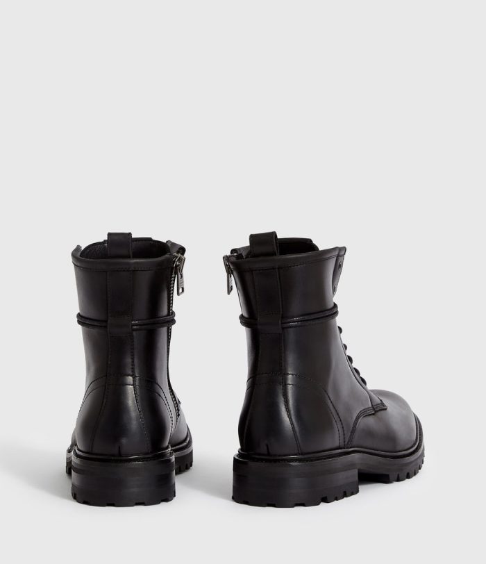 Olin black leather boots for men - Image 2