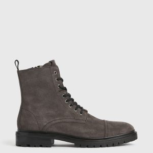 Piero grey suede boots for men