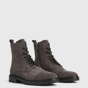 Piero grey suede boots for men - Image 4