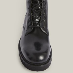 Shaw black leather boots for men - Image 2