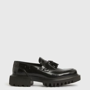 Vine black leather loafers for men - Image 2