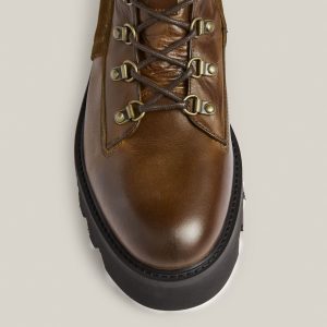 Kai brown leather boots for men - Image 2