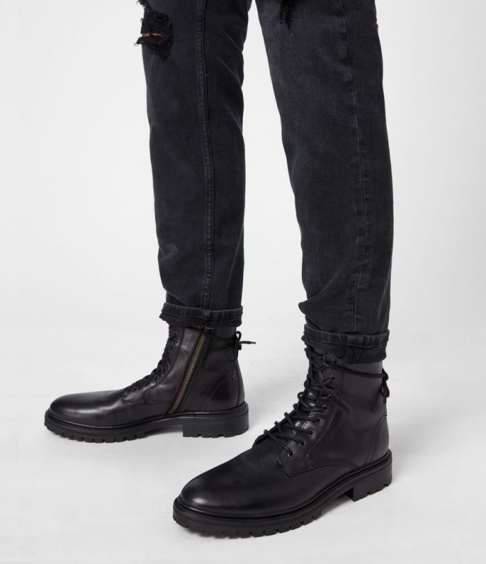 Tobias black leather boots for men - Image 2