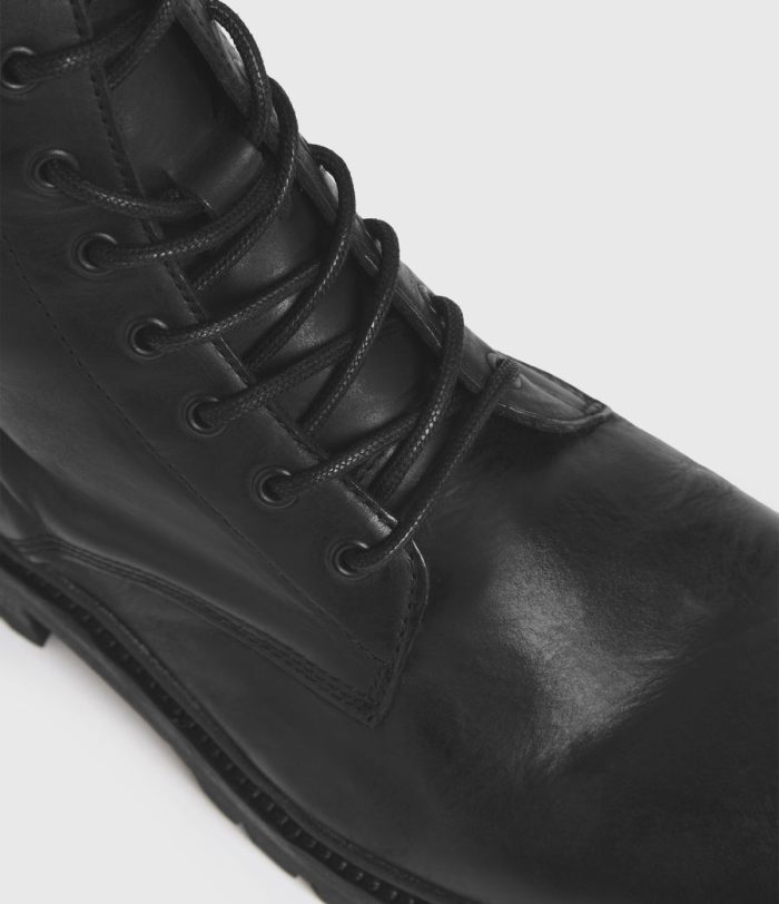 Tobias black leather boots for men - Image 4