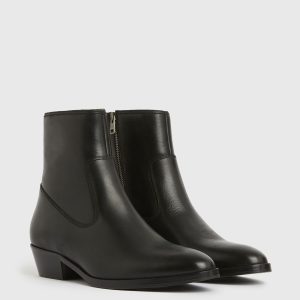Ridge black leather boots for men - Image 4