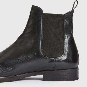Jesiah black leather boots for men - Image 3