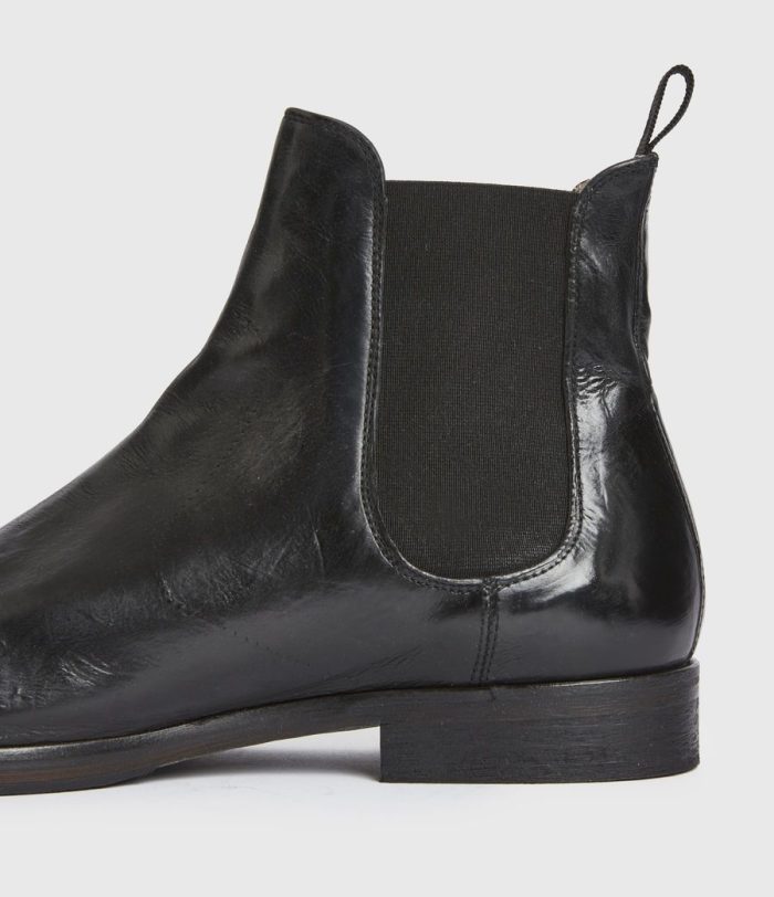 Jesiah black leather boots for men - Image 3