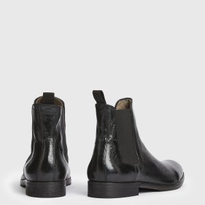 Jesiah black leather boots for men - Image 2