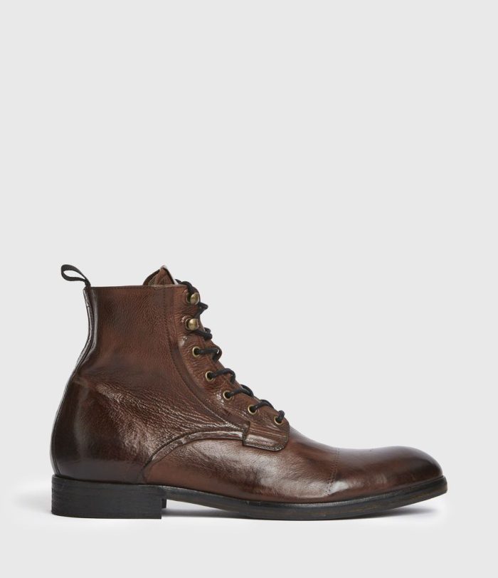 Mikkel brown leather boots for men