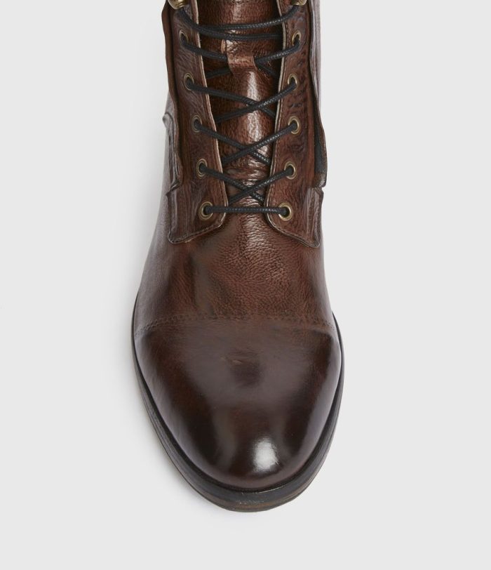 Mikkel brown leather boots for men - Image 2