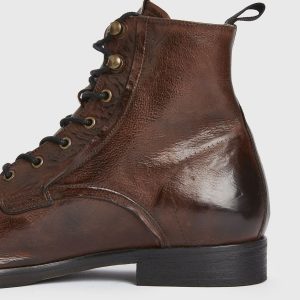 Mikkel brown leather boots for men - Image 4