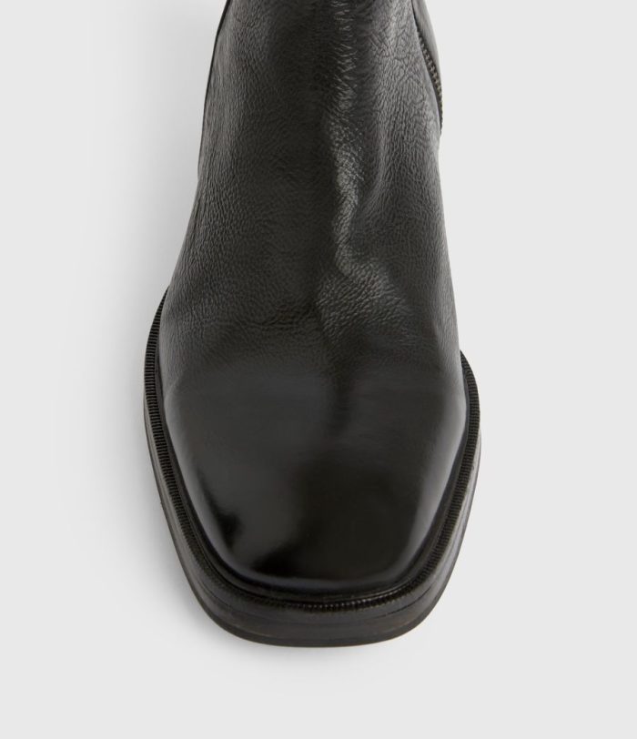 Seth black leather boots for men - Image 7