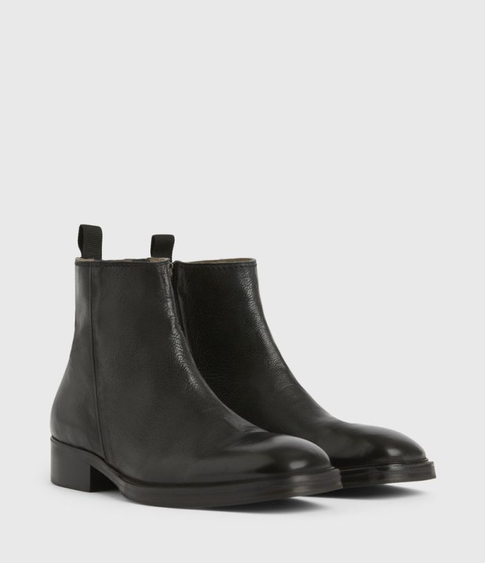 Seth black leather boots for men - Image 5