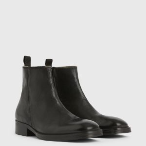 Seth black leather boots for men - Image 4
