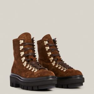 Wanda brown suede boots for women - Image 3